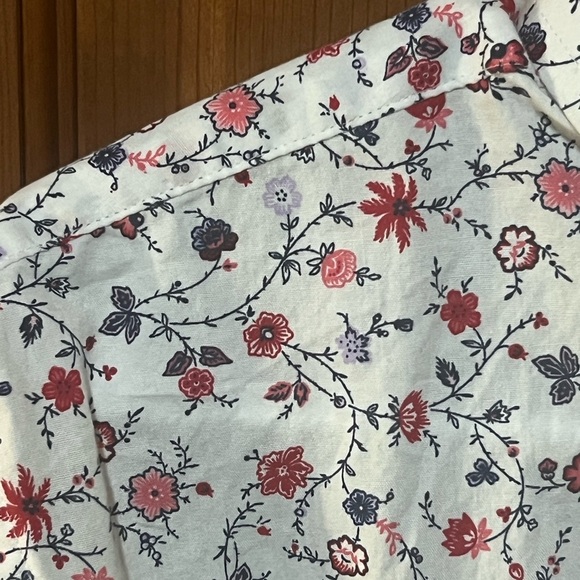 Express Men's Floral White and Red Shirt - Picture 4 of 4